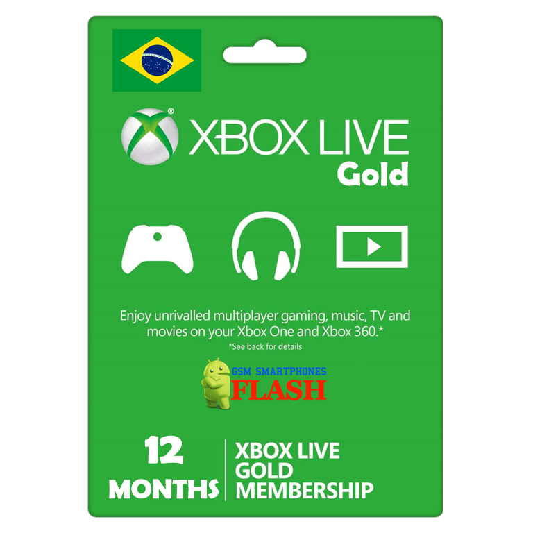 12 month xbox live gold membership brazil